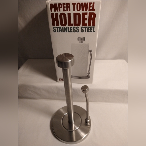 TOOLS OF THE TRADE BASICS STAINLESS STEEL PAPER TOWEL HOLDER NWT - Picture 2 of 4